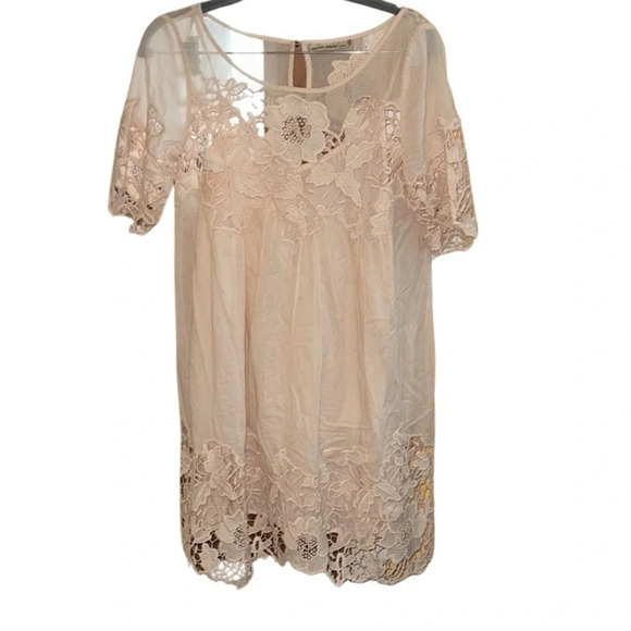 Anthropologie Holding Horses Magnolia Embroidered Lace Dress Size 0 - Picture 2 of 8
